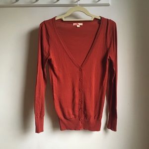 Terracotta Red Cardigan